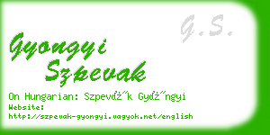 gyongyi szpevak business card